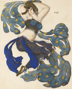 جارية. تصميم أزياء الباليه شهرزاد من تصميم N.Rimsky-Korsakov بواسطة ليون باكست