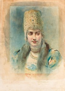 صورة لفتاة ترتدي كوكوشنيك ، 1890 بواسطة ليون باكست