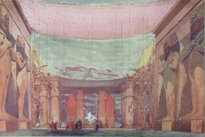تصميم المسرح للباليه كليوباتري ، 1909 بواسطة ليون باكست