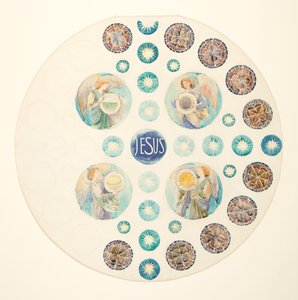 دراسة لـ Rose Window لكنيسة القديس يوحنا المعمدان ، بروكلين ، نيويورك