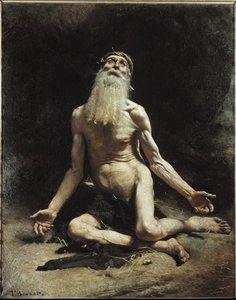 Job - Painting by Leon Bonnat (1833-1922), oil on canvas
