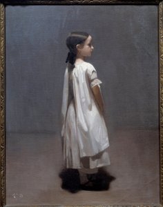 أخت الفنان الصغيرة حوالي 7 أو 8 سنوات لوحة ليون جوزيف بونات (1833-1922) 1850 صن. 0،35x0،27 م بايون ، متحف بونات بواسطة ليون جوزيف فلورنتين بونات
