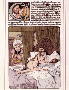 رسم توضيحي لرواية Honore de Balzac "La Mye du Roy" بقلم ليون ليبيجو (1863-1944)