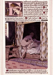 رسم توضيحي لرواية Honore de Balzac "La Mye du Roy" بقلم ليون ليبيجو (1863-1944)