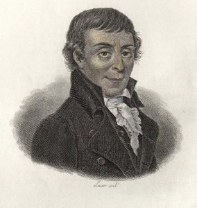 صورة لأبي غوتييه (1746-1818) ، أستاذ ومنهج التعليم العام الفرنسي. في "" صور الرجال النافعين "" بواسطة ليونارد جوتييه