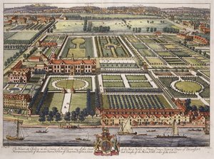 البيت في تشيلسي في مقاطعة ميدلسكس منقوش بواسطة يوهانس كيب (c.1652-1722) بواسطة ليونارد كينيف