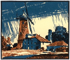 The Old Mill في Blackborough ، King's Lynn ، Norfolk ، أوائل القرن العشرين. بواسطة ليونارد راسل سكويريل