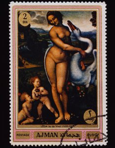 Postage stamp Famous paintings (Nudes) series بواسطة ليوناردو دا (بعد) فينشي