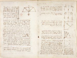 Arundel 263، f.10v، f.5 ملاحظات ورسم تخطيطي عن الميكانيكا بواسطة ليوناردو دا فينشي