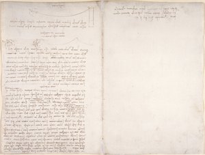 Arundel 263، f.166v، f.163 ملاحظات ورسوم بيانية عن تحليق الطيور ، من "Codex Arundel"، c.1500-5 (قلم حبر وحبر على ورق) بواسطة ليوناردو دا فينشي