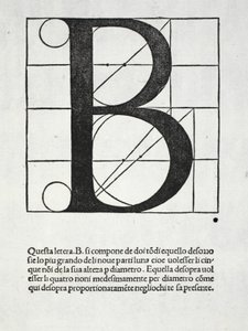 ب ، توضيح من "Divina Proportione" من تأليف لوكا باسيولي (c.1445-1517) ، حانة في الأصل. البندقية ، 1509 بواسطة ليوناردو دا فينشي