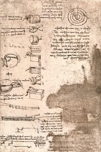 رسم الآلات الموسيقية وغيرها من الأشياء ، c1472-c1519 1883 بواسطة ليوناردو دا فينشي