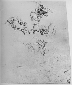 الخيول والفرسان في القتال ، c1480 1945 بواسطة ليوناردو دا فينشي