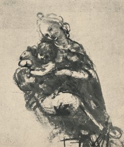 مادونا والطفل مع قطة ، c1475 1945 بواسطة ليوناردو دا فينشي