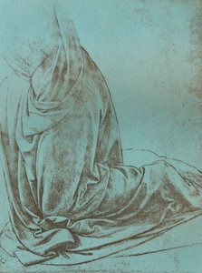 دراسة تحضيرية لأقمشة الملاك في "عذراء الصخور" 1472 - 1519 1883 بواسطة ليوناردو دا فينشي