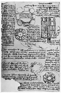 رسم تخطيطي لقلعة رومورانتين ، 1517-1518 1954. بواسطة ليوناردو دا فينشي