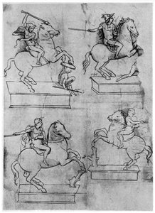 دراسات لنصب سفورزا ، c1488-1493 1954. بواسطة ليوناردو دا فينشي