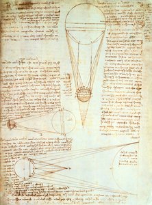 دراسات إنارة القمر. 1r من Codex Leicester ، c.1506-08 بواسطة ليوناردو دا فينشي