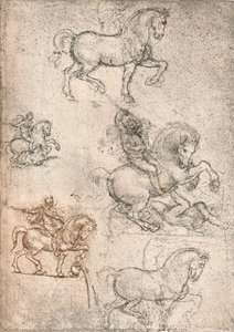 دراسة لنصب سفورزا ، c1482-c1499 1883 بواسطة ليوناردو دا فينشي