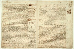 مطرقة الدستور الغذائي ، الصفحات 124-127 ، 1508-12 بواسطة ليوناردو دا فينشي