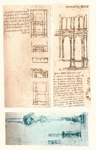 ثلاثة رسومات معمارية ، c1472-c1519 1883 بواسطة ليوناردو دا فينشي