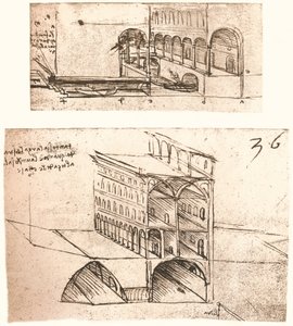 خطتان للقنوات في المدينة ، c1472-c1519 1883 بواسطة ليوناردو دا فينشي