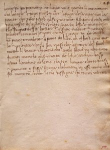مقتطف غير موقع من The Codex Trivulzianus بواسطة ليوناردو دا فينشي