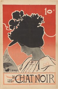 ملصق لمجلة Le Chat Noir Lire Le Chat Noir (العنوان على الكائن) بواسطة بورجري وسي.