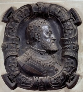 صورة شخصية للإمبراطور تشارلز الخامس (1500-1558) "" نقش من البرونز المنحوت بواسطة ليون ليوني (1509-1590). باريس ، متحف اللوفر