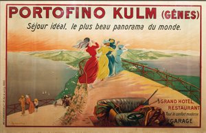 Advertisement for Portofino hote, Portofino Kulm, illustration by Leonetto Cappiello, poster بواسطة ليونيتو كابيلو