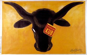 Advertising poster for Kub broth with a head of beef. 1931. Illustration by Leonetto Cappiello (1875-1942) Paris, decorative arts بواسطة ليونيتو كابيلو