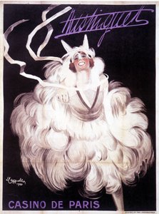 ملصق يمثل Mistinguett (Mistinguette) في كازينو باريس بواسطة ليونيتو كابيلو