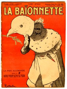 غلاف كتاب "La Baionnette" ، ساخر بألوان بواسطة ليونيتو كابيلو