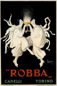 إعلانات الملصقات Spumante Robba Canelli ، تورينو ، إيطاليا ، 1921