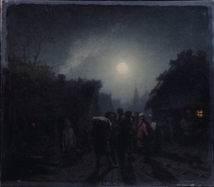 قبل حانة. المشهد الليلي ، 1860 - 1870