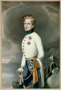 ملك روما وأمير بارما نابليون الثاني ، دوق رايششتات (1811-1832) ابن الإمبراطور نابليون الأول (1769-1821) بالزي العسكري بصفته مقدمًا لكتيبة غوستاف برينس أوف واسا نقش ليوبولد بوشر (1797-1858) 1832 خافت. 0،33x0،22 م مالمايس بواسطة ليوبولد بوشر