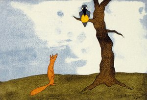 الغراب والثعلب بواسطة ليوبولد تشوفو