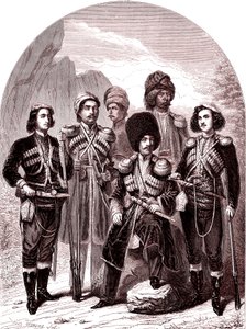 منطقة القوقاز وجورجيا.روسيا عام 1865. (نقش) بواسطة ليوبولد فلامنج