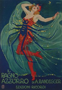 العنكبوت الأزرق العنكبوت الأزرق بواسطة ألبرتو إجينيو رانديغر ، 1916.