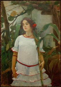 Retrato de muchacha con caña (فتاة ذات قصب) بواسطة ليوبولدو روماناش