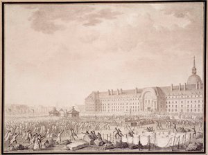 الثورة الفرنسية: حمل السلاح في الإنفاليد بتاريخ 14/7/1789. مطبوعات الأخوين ليسور (القرن الثامن عشر) بواسطة الإخوة ليسويور