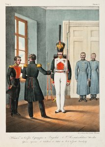 كبار الضباط والجنود في فوج الحارس إزمايلوفسكي ، 1830-1840