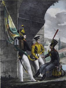 Podpraporshchik ، الطبال و Hornist من فوج الحرس الفنلندي ، 1829