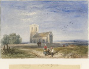 كنيسة باجنال: رسم بالألوان المائية ، بدون تاريخ [1834] بواسطة لويس جون وود