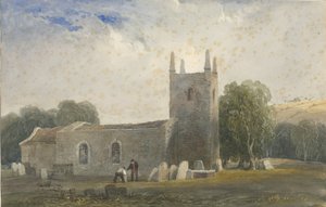 كنيسة باترتون: لوحة ألوان مائية ، بدون تاريخ [c1830-1840] بواسطة لويس جون وود
