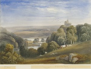 Greenway Bank - Lake: ألوان مائية ، بدون تاريخ [c1830-1840] بواسطة لويس جون وود