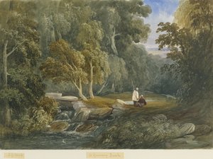 بنك جرينواي: رسم بالألوان المائية ، بدون تاريخ [c1830-1840] بواسطة لويس جون وود