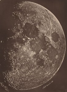 صورة للقمر في ربعه الأول، 6 مارس/آذار بواسطة لويس موريس رذرفورد