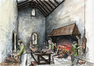 كتلة المطبخ أو "الاحتفاظ" في Wolvesey ، Old Bishop's Palace ، c1160 ، c2000s بواسطة ليام ويلز
