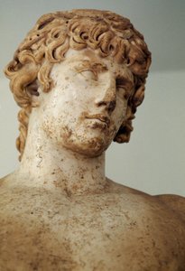 أنتينوس ، تمثال رخام باريان ، من معبد أبولو في دلفي ، اليونان ، الحضارة الرومانية ، القرن الثاني الميلادي ، التفاصيل بواسطة غير معروف غير معروف